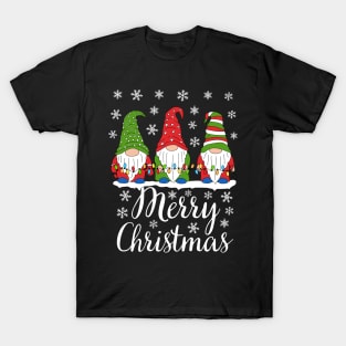 Three cool Gnomes Merry Christmas T-Shirt